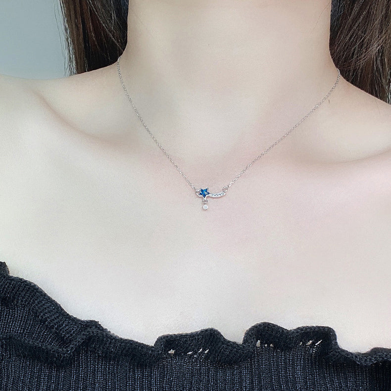 S925 Blue Meteor Necklace