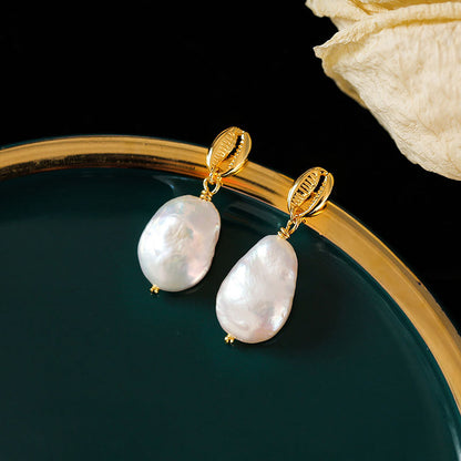 S925 Baroque Pearl Earrings