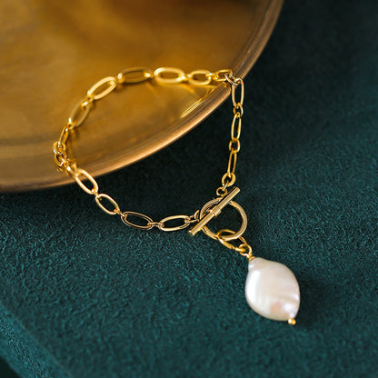 S925 Baroque Pearl Bracelet