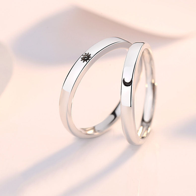 S925 Sun and Moon Silver Ring