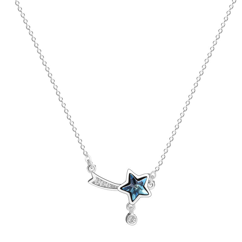 S925 Blue Meteor Necklace