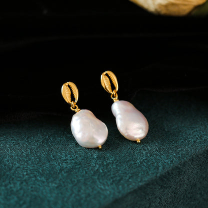 S925 Baroque Pearl Earrings