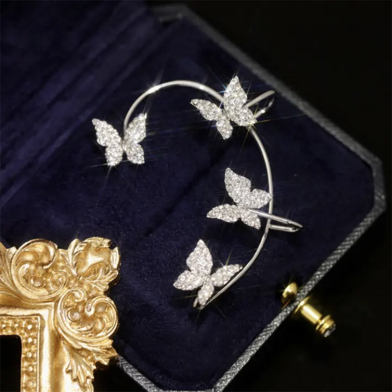 Zircon Butterfly Earrings