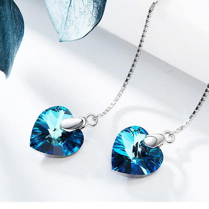 S925 Heart of the Ocean Dance Earrings